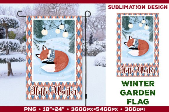 Download Christmas Garden Flag Sublimation Design - Sublimation Collection