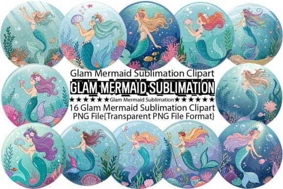 Download Glam Mermaid Sublimation Bundle - Sublimation Collection
