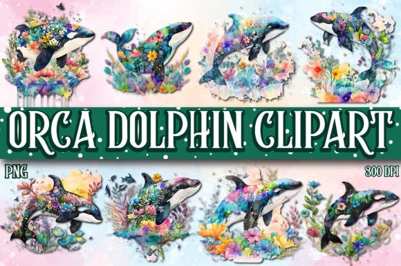Download Orca Watercolor Sublimation Clipart - Sublimation Collection