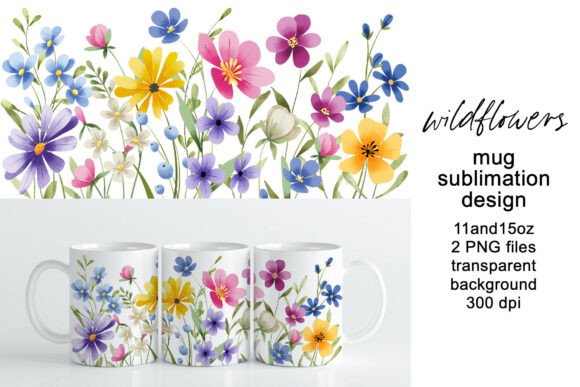 Download Mug Wrap, Sublimation Design Flowers - Sublimation Collection