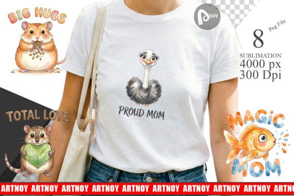Download Ugly Cute Watercolor Animal Sublimation - Sublimation Collection