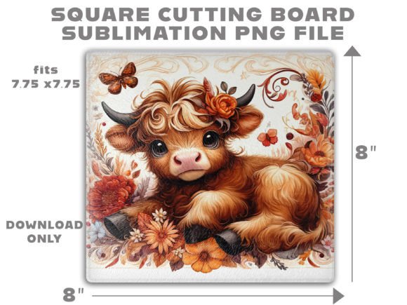 Download Highland Calf Sublimation Cutting Board - Sublimation Collection
