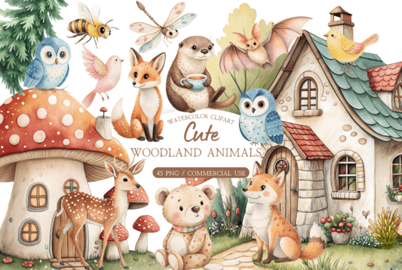 Download Rustic Forest Animals Clipart PNG - Rustic Collection