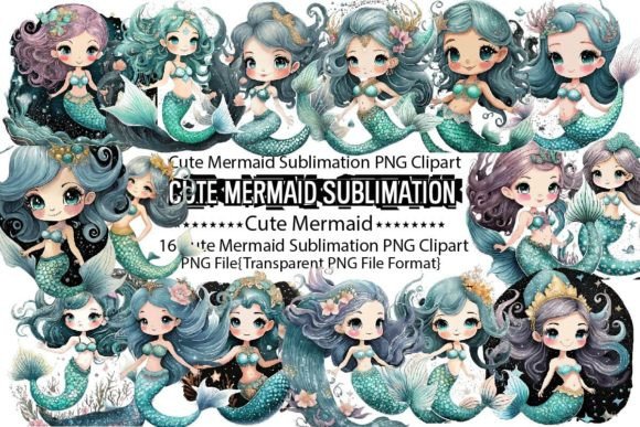 Download Cute Mermaid Sublimation Bundle - Sublimation Collection