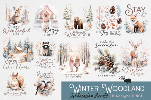 Download Winter Woodland PNG Sublimation Bundle - Sublimation Collection