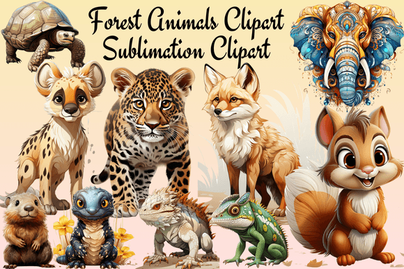 Download Forest Animals Clipart Sublimation Clipa - Sublimation Collection