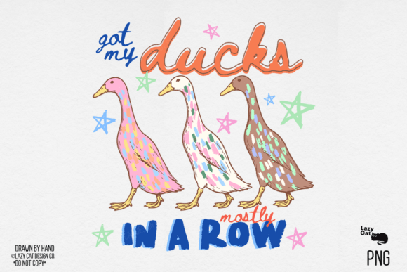 Download Summer Duck Preppy Hand Drawn PNG - Premium Resources