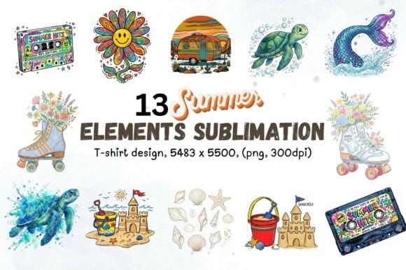 Download 13 Summer Elements Sublimation Bundle - Sublimation Collection