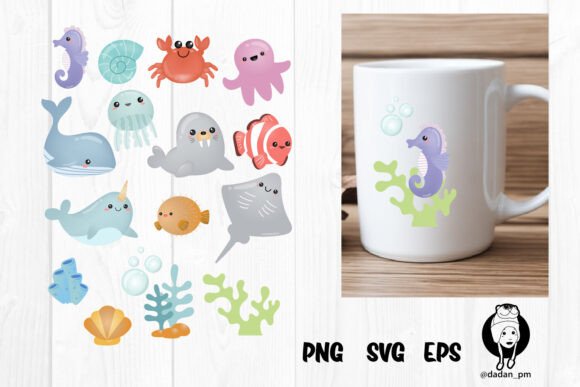Download Cute Sea Animals Png Sublimation - Sublimation Collection