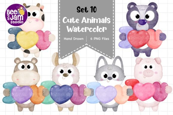 Download Cute Watercolor Animal Designs, PNG File - Cute watercolor animal Collection