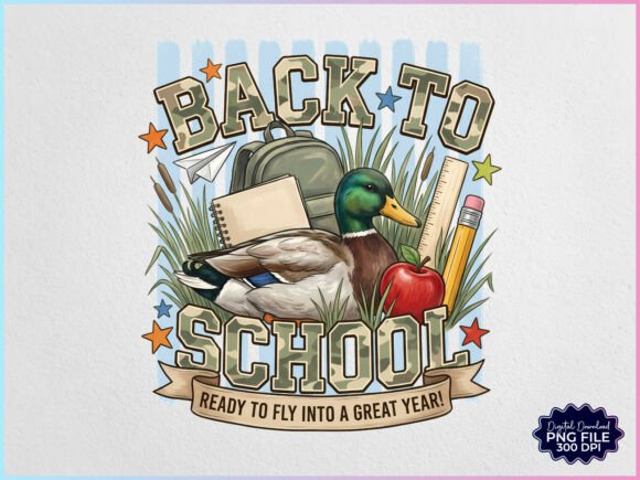 Download Preppy Back to School Duck PNG - Duck Collection