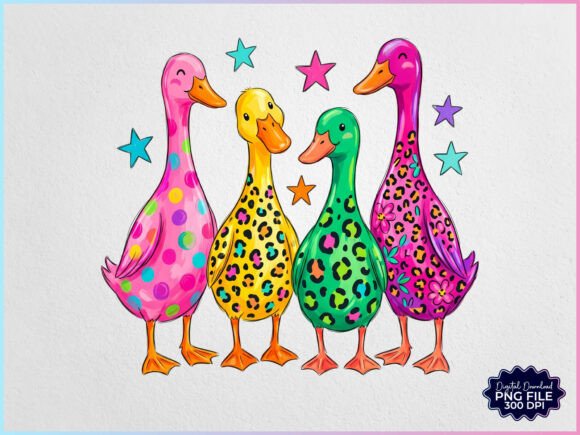 Download Preppy Colorful Duck PNG - Duck Collection