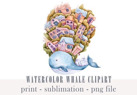 Download Watercolor Whale Clipart-sublimation&nbsp; - Sublimation Collection