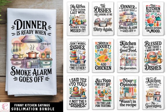 Download Funny Kitchen Dish Towel PNG Sublimation - Sublimation Collection