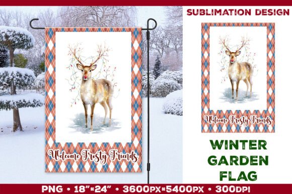 Download Christmas Garden Flag Sublimation Design - Sublimation Collection