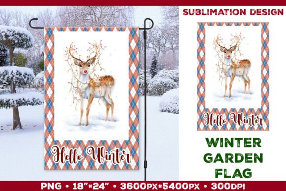 Download Christmas Garden Flag Sublimation Design - Sublimation Collection