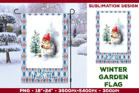Download Christmas Garden Flag Sublimation Design - Sublimation Collection