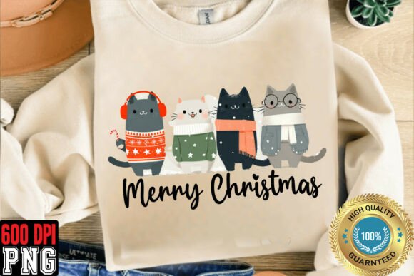 Download Merry Christmas Cats Sublimation - Sublimation Collection