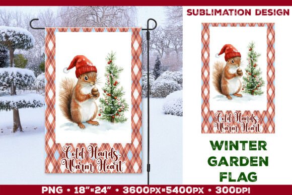 Download Christmas Garden Flag Sublimation Design - Sublimation Collection