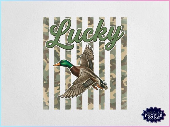 Download Camouflage Stripe Lucky Duck PNG - Duck Collection
