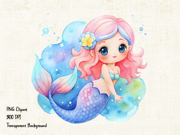 Download Watercolor Mermaid Sublimation Design - Sublimation Collection