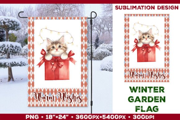 Download Christmas Garden Flag Sublimation Design - Sublimation Collection